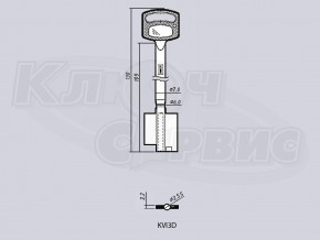 KVI3D/КАВИ-3 литье Россия (135х26/21.5x23мм) (7/6/3.6мм) (КВ3/КВ-3)