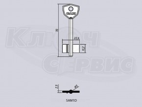 SAM1D/АО САМ-1 литье Россия (узкий) (70x11.2x22.6мм) (5мм)