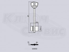 SAM3D/АО САМ-3 литье Россия (средний) (85x14.3x22.6мм) (5мм)