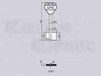 LF2D/ЛФ-2 литье Россия (81x16.8x22.6мм) (6/3мм)
