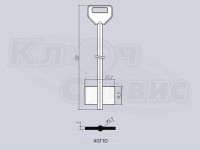 AGT1D/АГАТ РСТ3 литье Россия (128x19.5x27.3мм) (6мм)