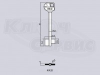 KVI2D/КАВИ-2 литье Россия (сейф 5.7x3.6мм) (95x15.2x22мм)