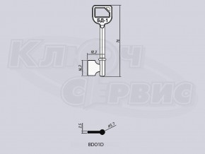 BDO1D/БОДА-1 литье Россия (однофлажковый) (76x16.3x18.3мм) (5.7мм)