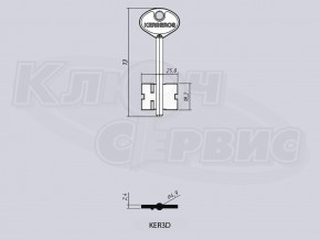 KER3D/КЕРБЕРОС-3 литье Россия (короткий) (73x18.2x25мм) (4.9мм)