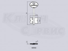 KER3D/КЕРБЕРОС-3 литье Россия (короткий) (73x18.2x25мм) (4.9мм)