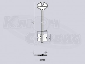 KER4D/КЕРБЕРОС-4 литье Россия (120x18.2x25мм) (4.9мм)