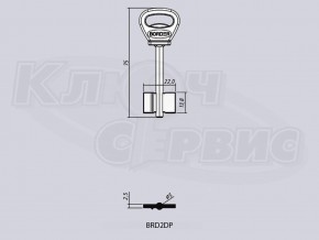 BRD2DP/BORDER-065-02 литье Россия (75x13.8x22мм) (5.0мм) (02ПЛ)