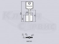 MAE14D/МАЙЕР-14 литье Россия (56x18.6/17.1x21.8мм) (5.1/3.7мм)