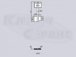 STV1D/STUV-1 литье Россия (сейф 5.3x3.6мм) (60x16.2x21.3мм)