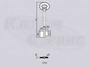 STV2D/STUV-2 литье Россия (сейф 5.3x3.6мм) (90x16.2x21.3мм)