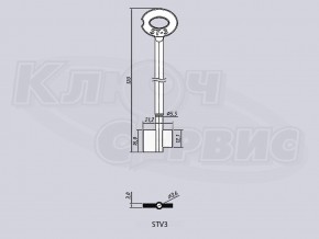 STV3D/STUV-3 литье Россия (сейф 5.3x3.6мм) (120x16.2x21.3мм)
