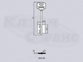 ELB12D/ЭЛЬБОР-12 литье Россия (короткий широкий) (92x24.1x22мм) (4.9мм)