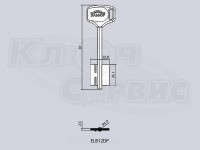 ELB12DP/ЭЛЬБОР-12ПЛ литье Россия (короткий широкий) с пластиком (98x24.1x22мм) (4.9мм)