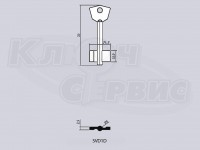 SVD1D/СЕВЕРОДВИНСК литье Россия (70x13x24.2мм) (6мм)