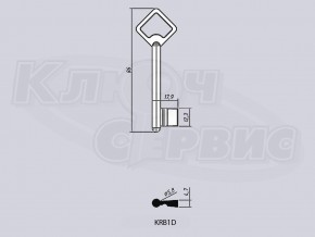 KRB1D/КОРАБЕЛКА литье Россия (86x12.3x17.9мм) (5.8мм)