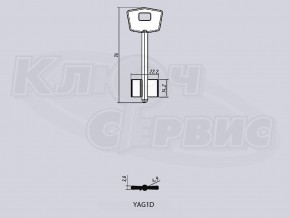 YAG1D/ЯГУАР литье Россия (76x14.2x22.2мм) (4.9мм)