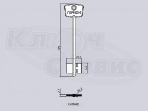GRN4D/ГЕРИОН-4 литье Россия (длинный узкий) (109x14.5x22.2мм) (4.9мм)