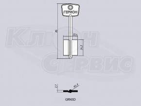 GRN5D/ГЕРИОН-5 литье Россия (новый) (85x24.2x22.4мм) (4.9мм)