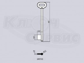 GPZ1D/ГПЗ-1 литье Россия (103x13.2x14.8мм) (5.5мм)