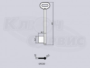 GPZ2D/ГПЗ-2 литье Россия (103x16.2x18.7мм) (5.8мм)