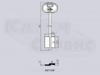 MET14DP/МЕТТЭМ-03-80ПЛ литье Россия (128x24.3x22.2мм) (5мм)