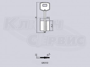 GRO1D/ГРОДНО-1 литье Россия (короткий) (75x24.3x22.8мм) (4.8мм)