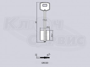 GRO2D/ГРОДНО-2 литье Россия (длинный) (115x24.3x22.8мм) (4.8мм)