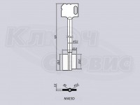 MAE3D/МАЙЕР-3 литье Россия (сейф 6.0x3.6мм) (120x18.3x22.6мм)