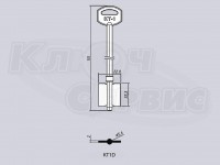 KT1D/КТ-1 литье Россия (115x22.3x22мм) (5.6мм)