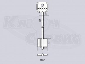 СОБР правый, литье Россия (110x17x22,5)