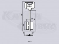 REX-47 литье Россия (широкий) (93x24.1мм) (4.9мм