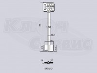 BRD21D/БОРДЕР-21 литье Россия (140/103x14.9/12.3x20.2мм) (5.7/3.3мм)