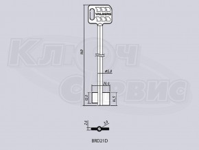 BRD21D/БОРДЕР-21 литье Россия (140/103x14.9/12.3x20.2мм) (5.7/3.3мм)