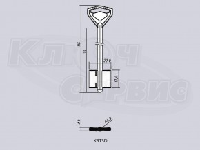 KRT3D/КРИТ-3 литье Россия (116/71x17.4x22мм) (4.9мм) (CRIT)