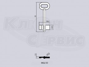 MGL1D/МОГИЛЕВ-1 литье Россия (73x11x26мм) (5.8мм)