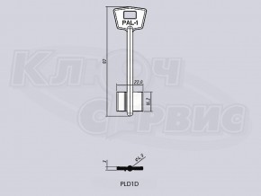 PLD1D/ПАЛЛАДИУМ-1 литье Россия (92x16.2x22мм) (4.9мм)