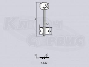 CRE2D/ЦЕРБЕР-2 литье Россия (средний) (88x18.2x25мм) (5.2мм)