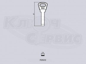 PZN1D/ПЕНЗА-1 латунь Россия (вертикалка) (7.9x2.4мм)