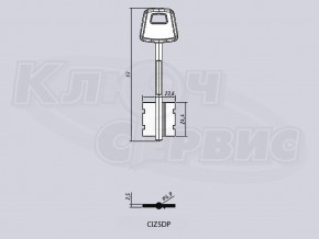 CIZ5DP/ЧИЗА-1ПЛ литье Россия с пластиком (93x24.4x23.6мм) (4.9мм)