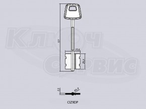 CIZ9DP/ЧИЗА-2ПЛ литье Россия с пластиком (107x24.4x23.6мм) (4.9мм)