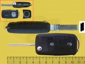 VOLKSWAGEN/HU66 под установку ремоута 2 кнопки, выкидной
