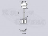 KLA2DP/КАЛЕ-1 литье Россия (128 x16.6x22.2мм) (5мм) (красный)