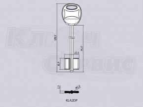 KLA2DP/КАЛЕ-1 литье Россия (128 x16.6x22.2мм) (5мм) (красный)
