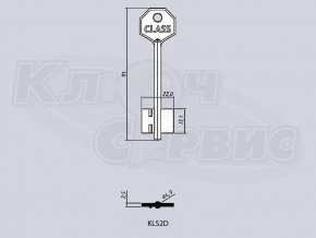 KLS2D/КЛАСС-2 литье Россия (короткий средний) (91x17.1x22мм) (4.9мм)