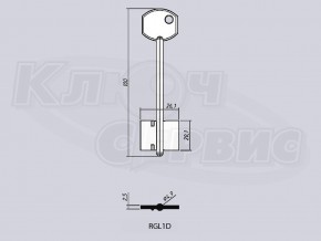 RGL1D/РИГЕЛЬ литье Россия (100x20.1x26.1мм) (4.9мм)