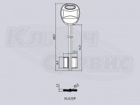 KLA2DP/КАЛЕ-1 литье Россия (128 x16.6x22.2мм) (5мм) (синий)