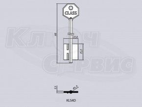 KLS4D/КЛАСС-4 литье Россия (длинный широкий) (115x25x22мм) (4.9мм)