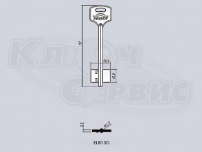 ELB13D/ЭЛЬБОР-13 литье Россия (короткий узкий) (92x15x22мм) (4.9мм)
