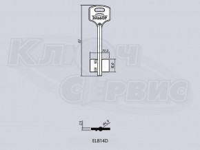 ELB14D/ЭЛЬБОР-14 литье Россия (мини узкий) (82x15x22мм) (4.9мм)