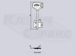ELB14DP/ЭЛЬБОР-14ПЛ литье Россия (мини узкий) (82x15x22мм) (4.9мм)